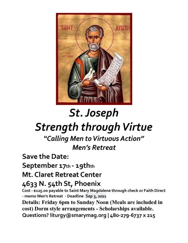 White Mountain Catholic Men's Conference flyer